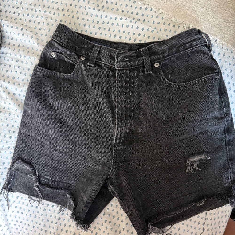 Vintage Black Denim Shorts